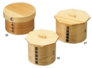 Photo1: 杉(Japanese Cedar) Bentwood Rice Container/檜(Japanese Cypress) Bentwood Rice Container