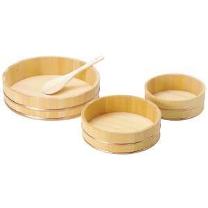 Photo: 椹(Sawara Cypress) Small Sushi Bowl (Copper Hoop)