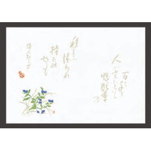 Photo: Shaku 4 Non-luminescent Kaiseki Paper Placemat Kasumiso 霞草(Jun - Aug)