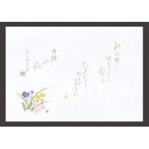 Photo: Shaku 4 Non-luminescent Kaiseki Paper Placemat Akikusa 秋草(Aug - Sep)