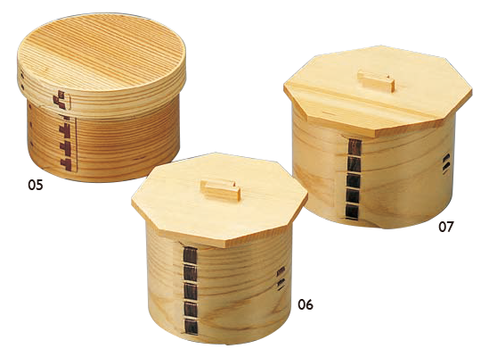 Photo1: 杉(Japanese Cedar) Bentwood Rice Container/檜(Japanese Cypress) Bentwood Rice Container (1)