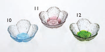 Photo1: Plum Flower Shaped Glass Bowl (1)