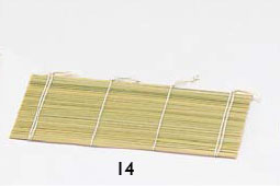 Photo1: Bamboo Mat for Sushi Rolls (Small) (1)